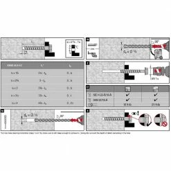 Hilti 1/4 in. x 2 in. Kwik Hus EZ Countersunk Screw Anchor for Concrete and Masonry (100-Piece) 10 Hilti 1/4 in. x 2 in. Kwik Hus EZ Countersunk Screw Anchor for Concrete and Masonry (100-Piece) -Kwikset Sales Shop hilti masonry anchors 2265701 44 1000