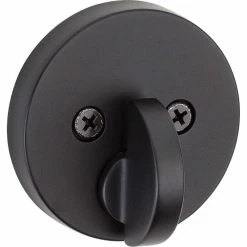 Kwikset Uptown Low Profile Iron Black Round Contemporary Single Cylinder Deadbolt featuring SmartKey Security -Kwikset Sales Shop kwikset deadbolts 258rdt514smt6k3 77 1000
