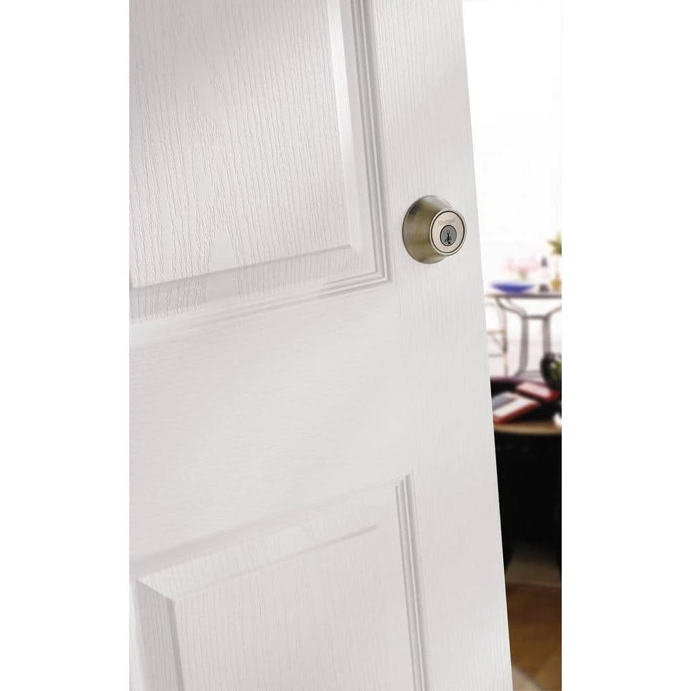 Kwikset 660 Series Satin Nickel Single Cylinder Deadbolt Featuring SmartKey Security with Microban Antimicrobial Technology 4 Kwikset 660 Series Satin Nickel Single Cylinder Deadbolt Featuring SmartKey Security with Microban Antimicrobial Technology - Image 4