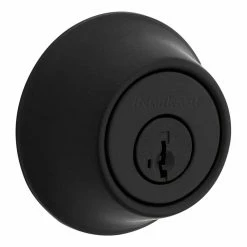 Kwikset 660 Series Mate Black Single Cylinder Deadbolt Featuring SmartKey Security