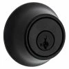 Kwikset Round Matte Black Single Cylinder Deadbolt Featuring SmartKey Security