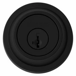 Kwikset Round Matte Black Single Cylinder Deadbolt Featuring SmartKey Security -Kwikset Sales Shop kwikset deadbolts 660rdt 514 smt 76 1000