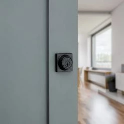 Kwikset 660 Series Contemporary Matte Black Single-Cylinder Deadbolt Featuring SmartKey Security -Kwikset Sales Shop kwikset deadbolts 660sqt514smtv1 1f 1000