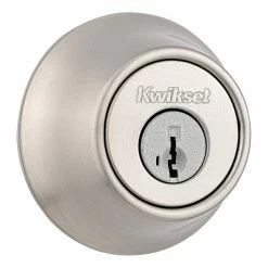 Kwikset 660 Series Satin Nickel Single Cylinder Deadbolt Featuring SmartKey with Microban