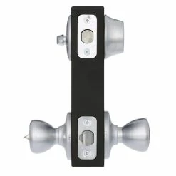 Kwikset Tylo Satin Chrome Exterior Entry Door Knob and Single Cylinder Deadbolt Project Pack -Kwikset Sales Shop kwikset door lock combo packs 242t 26d cp code k2 bbpkg 40 1000
