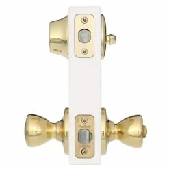 Kwikset Tylo Polished Brass Exterior Entry Door Knob and Single Cylinder Deadbolt Project Pack 9 Kwikset Tylo Polished Brass Exterior Entry Door Knob and Single Cylinder Deadbolt Project Pack -Kwikset Sales Shop kwikset door lock combo packs 242t 3 cp code k2 bbpkg 1d 1000