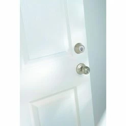 Kwikset Polo Satin Nickel Entry Door Knob and Single Cylinder Deadbolt Combo Pack with Microban Antimicrobial Technology -Kwikset Sales Shop kwikset door lock combo packs 690p 15 cp a0 1000