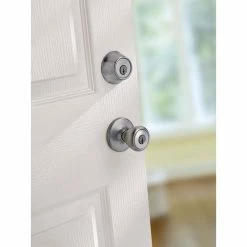 Kwikset Tylo Satin Chrome Entry Door Knob and Single Cylinder Deadbolt Combo Pack -Kwikset Sales Shop kwikset door lock combo packs 690t 26d cp 66 1000