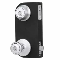 Kwikset Tylo Satin Chrome Exterior Entry Door Knob and Single Cylinder Deadbolt Combo Pack -Kwikset Sales Shop kwikset door lock combo packs 690t26drcalrcs 1d 1000