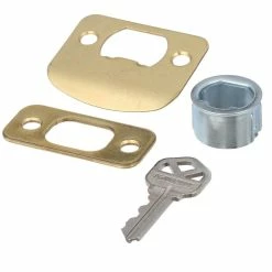 Kwikset Tylo Polished Brass Entry Door Knob and Double Cylinder Deadbolt Combo Pack with Microban Antimicrobial Technology -Kwikset Sales Shop kwikset door lock combo packs 695t 3 cp 40 1000