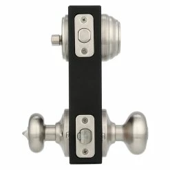 Kwikset Juno Satin Nickel Exterior Entry Door Knob and Single Cylinder Deadbolt Combo Pack Featuring SmartKey Security -Kwikset Sales Shop kwikset door lock combo packs 991j 15 smt cp 1d 1000
