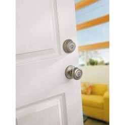 Kwikset Juno Satin Nickel Exterior Entry Door Knob and Single Cylinder Deadbolt Combo Pack Featuring SmartKey Security -Kwikset Sales Shop kwikset door lock combo packs 991j 15 smt cp 40 1000