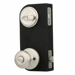 Kwikset Juno Satin Nickel Exterior Entry Door Knob and Single Cylinder Deadbolt Combo Pack Featuring SmartKey Security -Kwikset Sales Shop kwikset door lock combo packs 991j 15 smt cp 77 1000