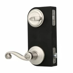 Kwikset Lido Satin Nickel Exterior Entry Door Handle and Single Cylinder Deadbolt Combo Pack Featuring SmartKey Security -Kwikset Sales Shop kwikset door lock combo packs 991ll 15 smt cp 66 1000