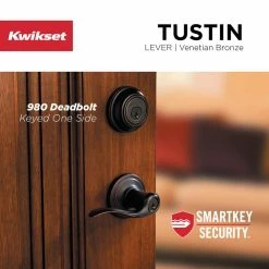 Kwikset Tustin Venetian Bronze ExteriorEntry Door Handle and Single Cylinder Deadbolt Combo Pack Featuring SmartKey Security 13 Kwikset Tustin Venetian Bronze ExteriorEntry Door Handle and Single Cylinder Deadbolt Combo Pack Featuring SmartKey Security -Kwikset Sales Shop kwikset door lock combo packs 991tnl 11p smt cp d4 1000