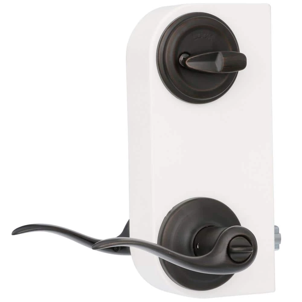 Kwikset Tustin Venetian Bronze ExteriorEntry Door Handle and Single Cylinder Deadbolt Combo Pack Featuring SmartKey Security 2 Kwikset Tustin Venetian Bronze ExteriorEntry Door Handle and Single Cylinder Deadbolt Combo Pack Featuring SmartKey Security - Image 2