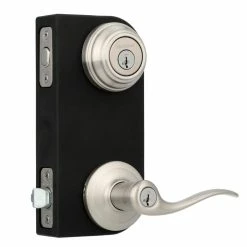 Kwikset Tustin Satin Nickel Exterior Entry Door Handle and Single Cylinder Deadbolt Combo Pack Featuring SmartKey Security 11 Kwikset Tustin Satin Nickel Exterior Entry Door Handle and Single Cylinder Deadbolt Combo Pack Featuring SmartKey Security -Kwikset Sales Shop kwikset door lock combo packs 991tnl 15 smt cp 66 1000