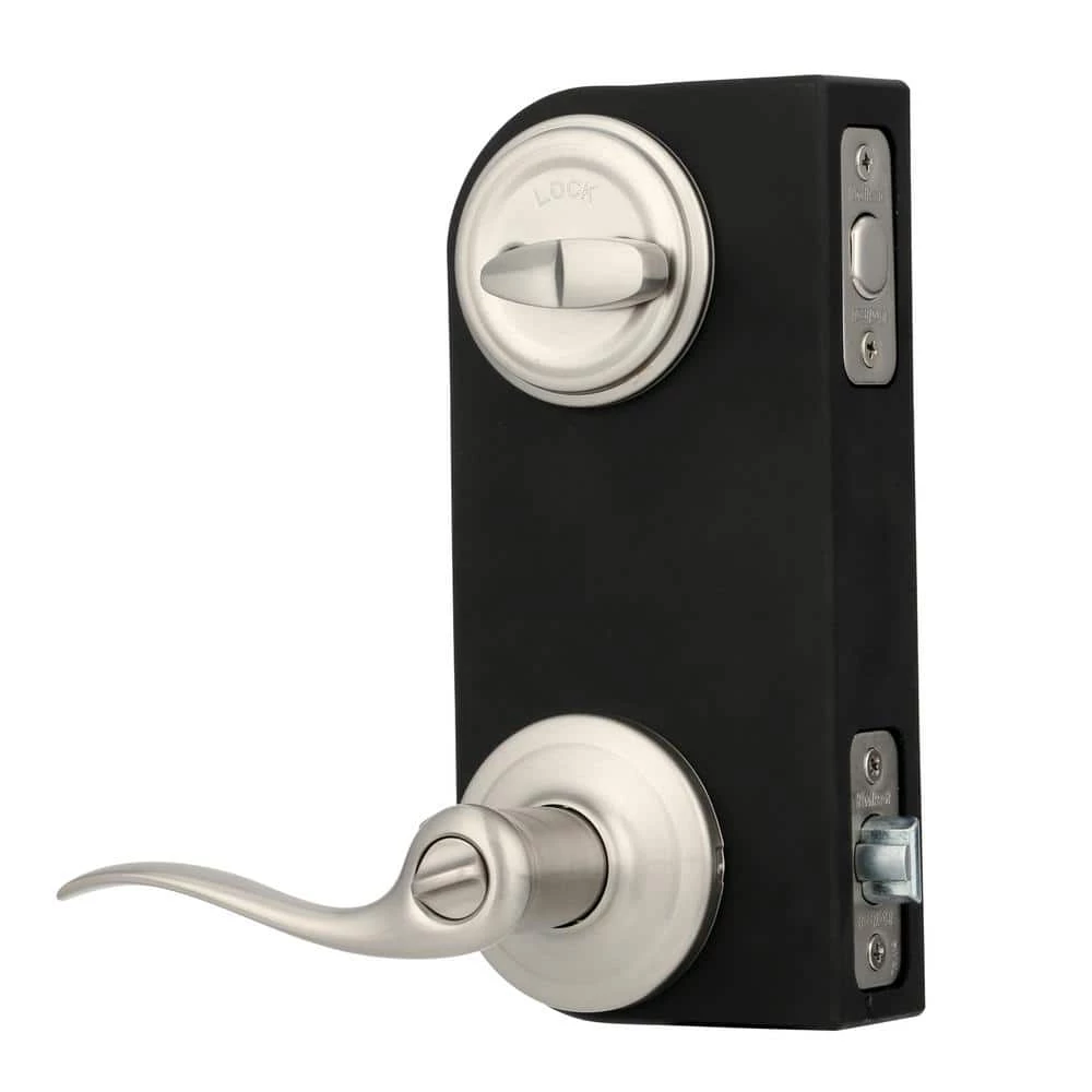 Kwikset Tustin Satin Nickel Exterior Entry Door Handle and Single Cylinder Deadbolt Combo Pack Featuring SmartKey Security 3 Kwikset Tustin Satin Nickel Exterior Entry Door Handle and Single Cylinder Deadbolt Combo Pack Featuring SmartKey Security - Image 3