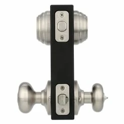 Kwikset Juno Satin Nickel Exterior Entry Door Knob and Double Cylinder Deadbolt Combo Pack Featuring SmartKey Security -Kwikset Sales Shop kwikset door lock combo packs 992j 15 smt cp a0 1000