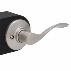 Kwikset Balboa Satin Nickel Right-Handed Dummy Door Lever with Microban Antimicrobial Technology -Kwikset Sales Shop kwikset dummy door handles 488bl rh 15 v1 4f 1000