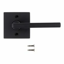 Kwikset Halifax Square Matte Black Half-Dummy Door Lever 6 Kwikset Halifax Square Matte Black Half-Dummy Door Lever -Kwikset Sales Shop kwikset dummy door handles 788hfl sqt 514 4f 1000