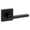 Kwikset Halifax Square Matte Black Half-Dummy Door Lever