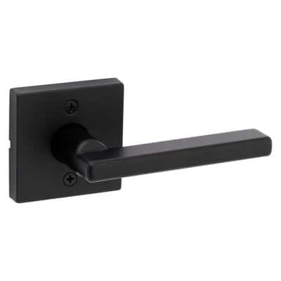 Kwikset Halifax Square Matte Black Half-Dummy Door Lever 1 Kwikset Halifax Square Matte Black Half-Dummy Door Lever