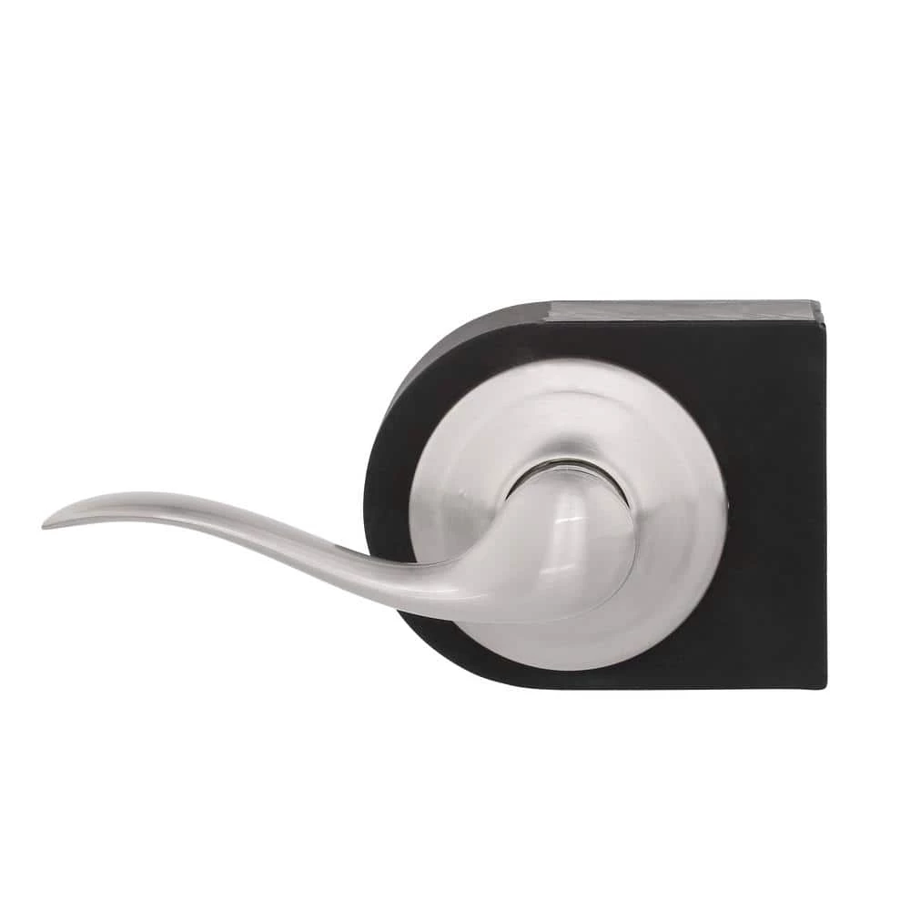 Kwikset Tustin Satin Nickel Left-Handed Half-Dummy Door Lever with Microban Antimicrobial Technology 2 Kwikset Tustin Satin Nickel Left-Handed Half-Dummy Door Lever with Microban Antimicrobial Technology - Image 2