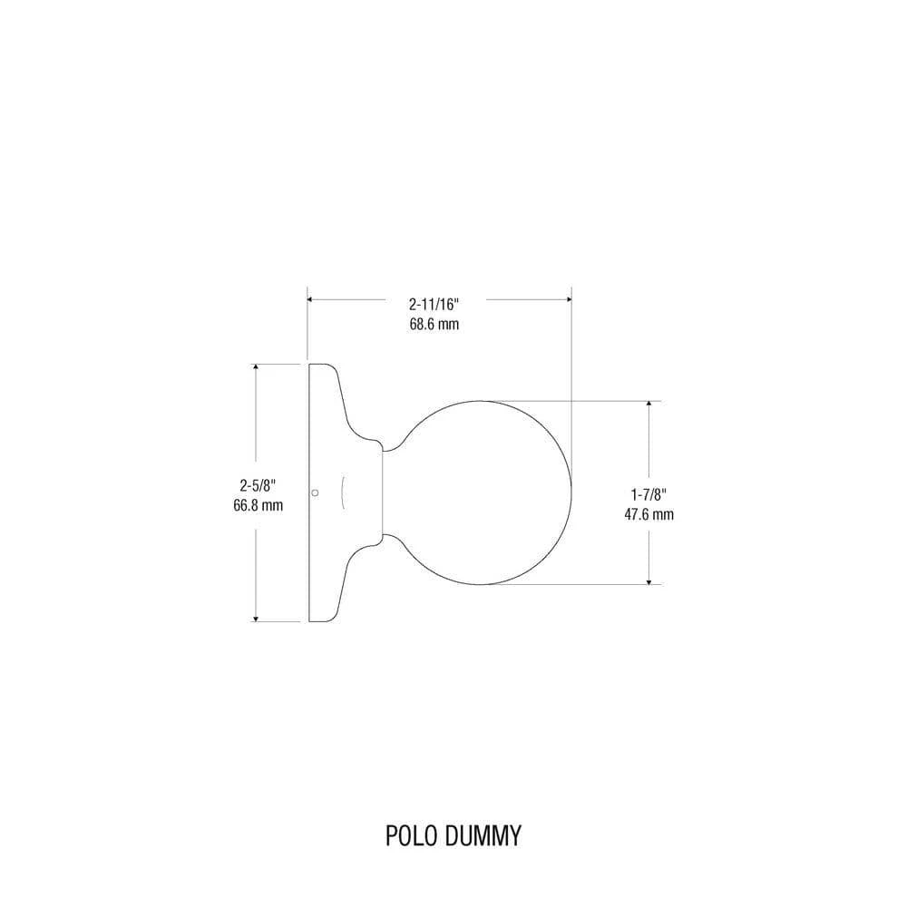 Kwikset Polo Satin Nickel Half-Dummy Door Knob 2 Kwikset Polo Satin Nickel Half-Dummy Door Knob - Image 2