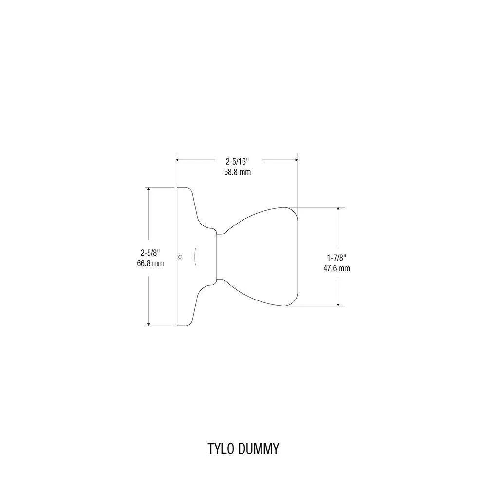 Kwikset Tylo Satin Chrome Half-Dummy Door Knob 2 Kwikset Tylo Satin Chrome Half-Dummy Door Knob - Image 2