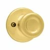 Kwikset Tylo Polished Brass Dummy Door Knob Featuring Microban Antimicrobial Technology