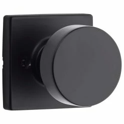 Kwikset Pismo Square Matte Black Half-Dummy Door Knob
