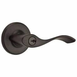 Kwikset Balboa Venetian Bronze Keyed Entry Door Lever
