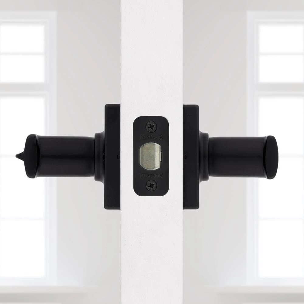 Kwikset Breton Square Matte Black Keyed Entry Door Handle Featuring SmartKey Technology and Microban 6 Kwikset Breton Square Matte Black Keyed Entry Door Handle Featuring SmartKey Technology and Microban - Image 6