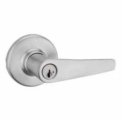 Kwikset Delta Satin Chrome Entry Door Handle Featuring SmartKey Security -Kwikset Sales Shop kwikset entry door handles 405dl 26d smt 6al rcs 4f 1000