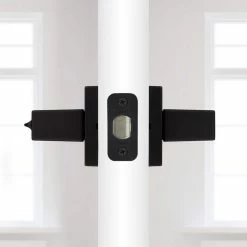 Kwikset Singapore Square Matte Black Keyed Entry Door Lever with Microban featuring SmartKey Security 12 Kwikset Singapore Square Matte Black Keyed Entry Door Lever with Microban featuring SmartKey Security -Kwikset Sales Shop kwikset entry door handles 740sal514sqtsmt fa 1000