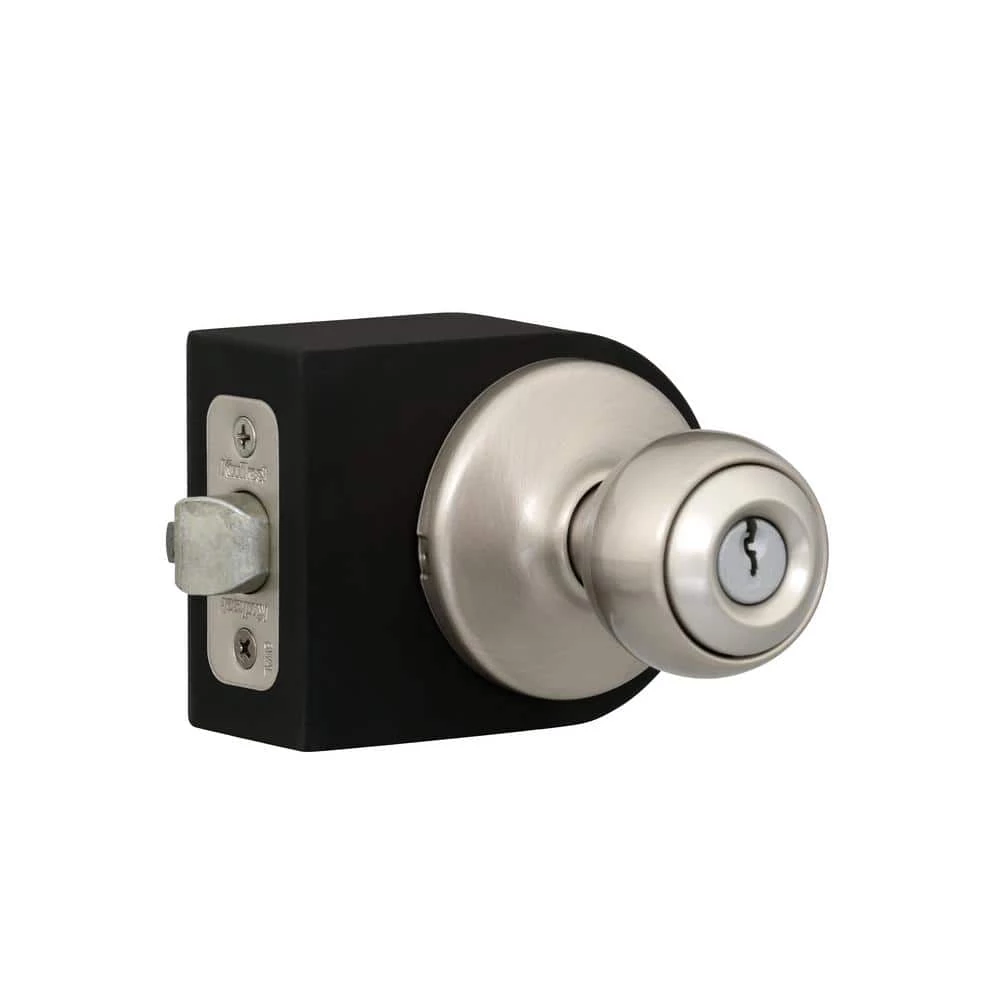 Kwikset Polo Satin Nickel Keyed Entry Door Knob 5 Kwikset Polo Satin Nickel Keyed Entry Door Knob - Image 5