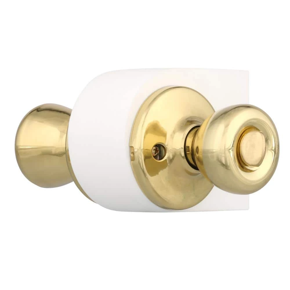Kwikset Tylo Polished Brass Exterior Entry Door Knob 5 Kwikset Tylo Polished Brass Exterior Entry Door Knob - Image 5
