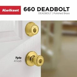 Kwikset Tylo Polished Brass Exterior Entry Door Knob 14 Kwikset Tylo Polished Brass Exterior Entry Door Knob -Kwikset Sales Shop kwikset entry door knobs 400t 3 6al rcs 77 1000