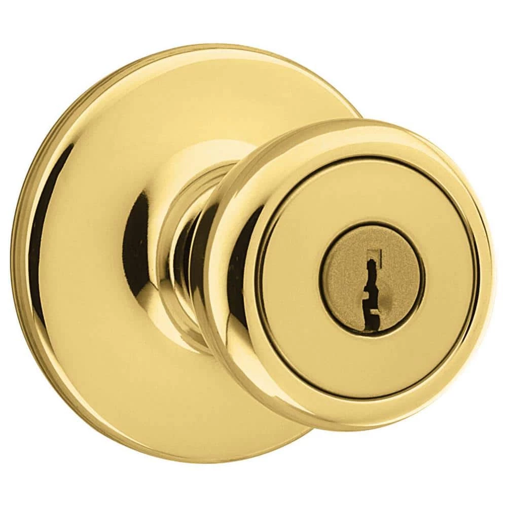 Kwikset Tylo Polished Brass Keyed Entry Door Knob Featuring Microban Antimicrobial Technology 1 Kwikset Tylo Polished Brass Keyed Entry Door Knob Featuring Microban Antimicrobial Technology