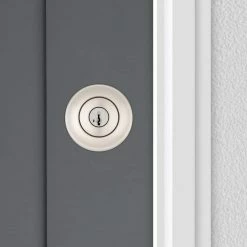 Kwikset Juno Satin Nickel Entry Door Knob Featuring SmartKey Security with Microban Antimicrobial Technology -Kwikset Sales Shop kwikset entry door knobs 740j 15 smt cp k4 44 1000