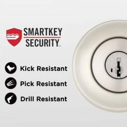 Kwikset Juno Satin Nickel Entry Door Knob Featuring SmartKey Security with Microban Antimicrobial Technology -Kwikset Sales Shop kwikset entry door knobs 740j 15 smt cp k4 d4 1000