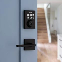 Kwikset Home Connect 620 Keypad 869 Contemporary Matte Black Connected Smart Lock Deadbolt with Z-Wave-700 Feat SmartKey -Kwikset Sales Shop kwikset keyless deadbolts 869hc620cnz7514 1f 1000