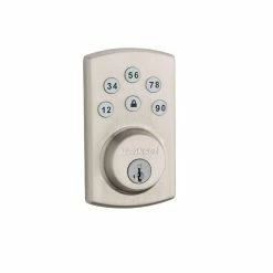 Kwikset Powerbolt2 Satin Nickel Single Cylinder Keypad Electronic Deadbolt Featuring SmartKey Security