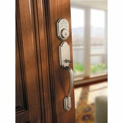Kwikset SmartCode 909 Satin Nickel Single Cylinder Keypad Electronic Deadbolt Featuring SmartKey Security -Kwikset Sales Shop kwikset keyless deadbolts 909 15 smt cp scr 44 1000