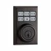 Kwikset Z-Wave SmartCode 910 Contemporary Venetian Bronze Single Cylinder Electronic Deadbolt Featuring SmartKey Security