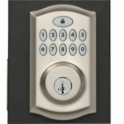 Kwikset SmartCode Satin Nickel Single Cylinder Keypad Electronic Deadbolt featuring SmartKey Security and Juno Passage Knob -Kwikset Sales Shop kwikset keyless deadbolts 91315 j15 a0 1000