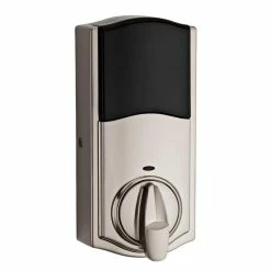 Kwikset SmartCode Satin Nickel Single Cylinder Keypad Electronic Deadbolt featuring SmartKey Security and Juno Passage Knob -Kwikset Sales Shop kwikset keyless deadbolts 91315 j15 c3 1000