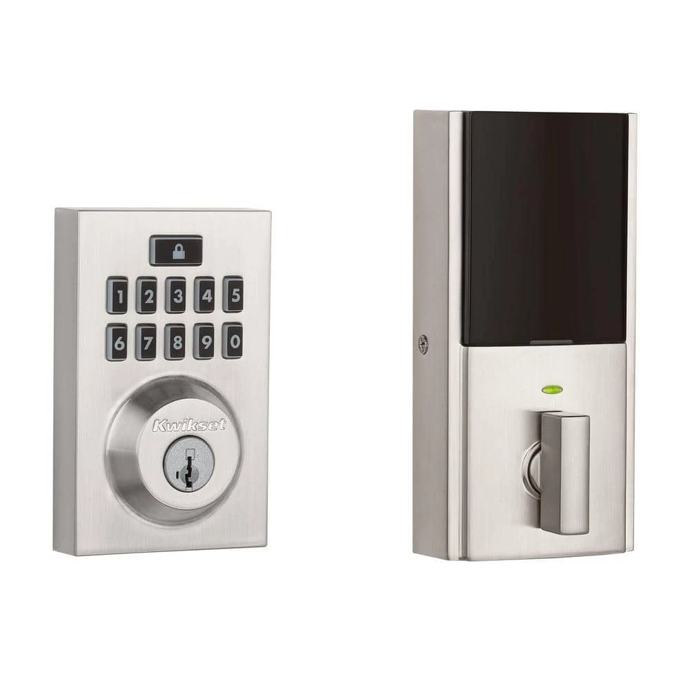 Kwikset SmartCode 913 Contemporary Satin Nickel Single Cylinder Keypad Electronic Deadbolt Featuring SmartKey Security 5 Kwikset SmartCode 913 Contemporary Satin Nickel Single Cylinder Keypad Electronic Deadbolt Featuring SmartKey Security - Image 5