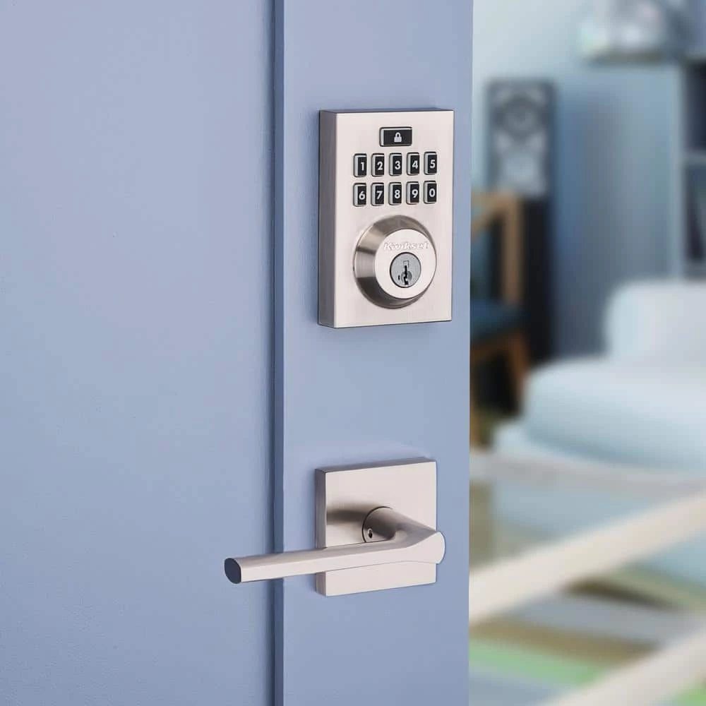 Kwikset SmartCode 913 Contemporary Satin Nickel Single Cylinder Keypad Electronic Deadbolt Featuring SmartKey Security 4 Kwikset SmartCode 913 Contemporary Satin Nickel Single Cylinder Keypad Electronic Deadbolt Featuring SmartKey Security - Image 4